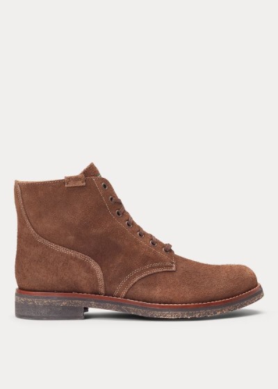 Botas Polo Ralph Lauren Hombre Chocolate Marrom - Suede Army - IJZWX6871